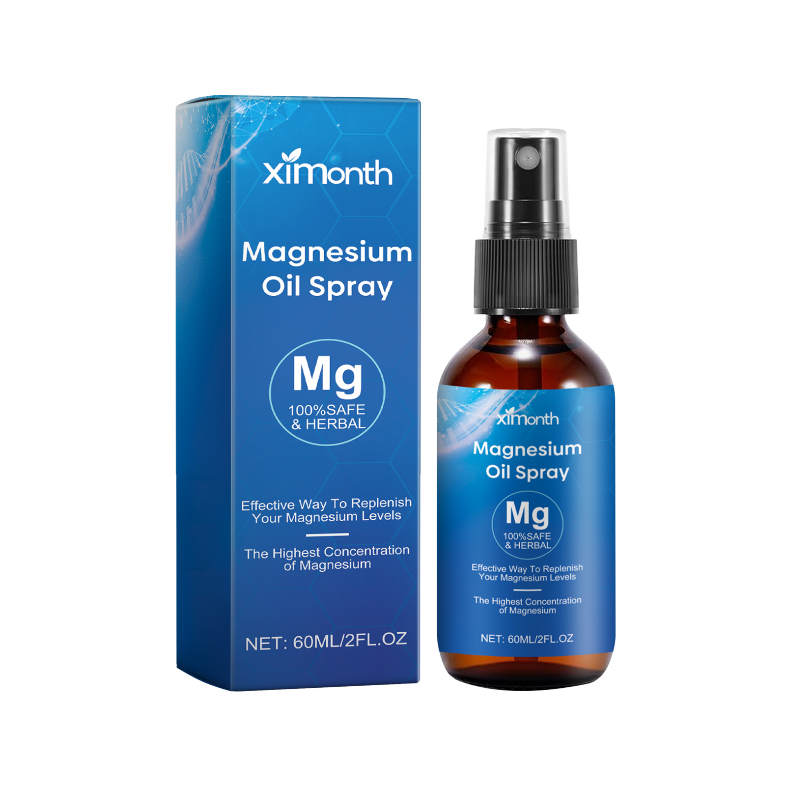 Bath Salts Magnesium - Magnesiumöl-Spray, Reines Magnesiumöl-Körperspray, Magnesium-Spray für den