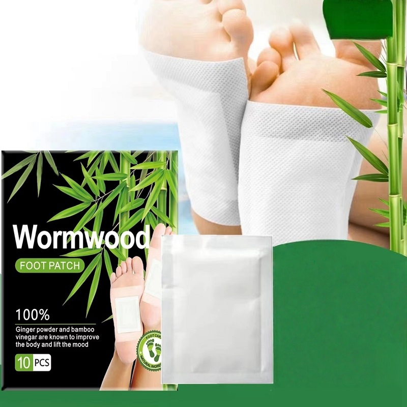 Detox Foot Patch - 10-teiliges Wermut-Fußpflaster für Zuhause, Gesundheitspflege, Körperreinigung,