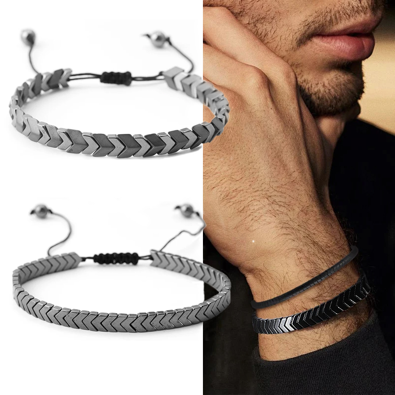 Health Wellness Bracelet - Mode Hämatit Armband Energie Fitness Gesundheitswesen