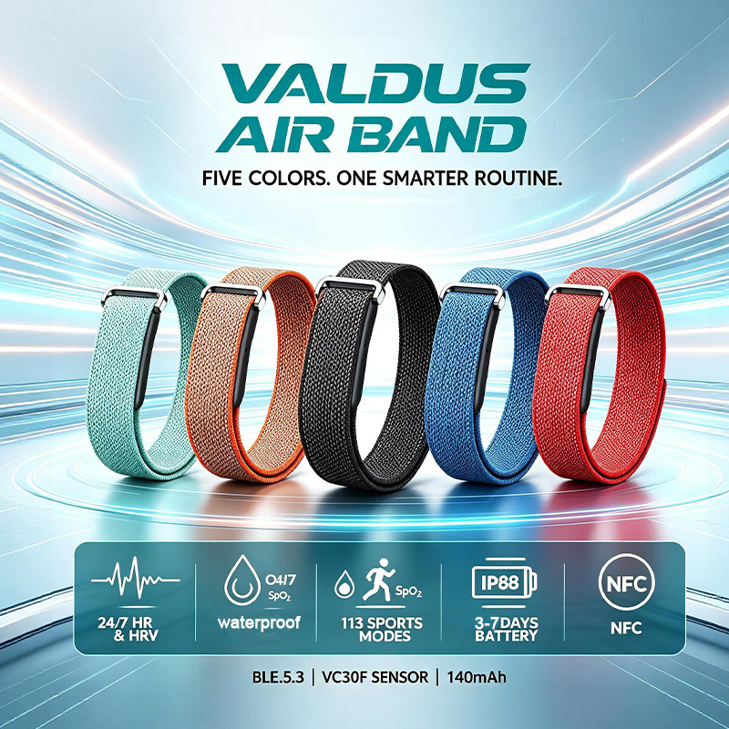 Health Wellness Bracelet - VALDUS Air Band Smart-Armband für Männer