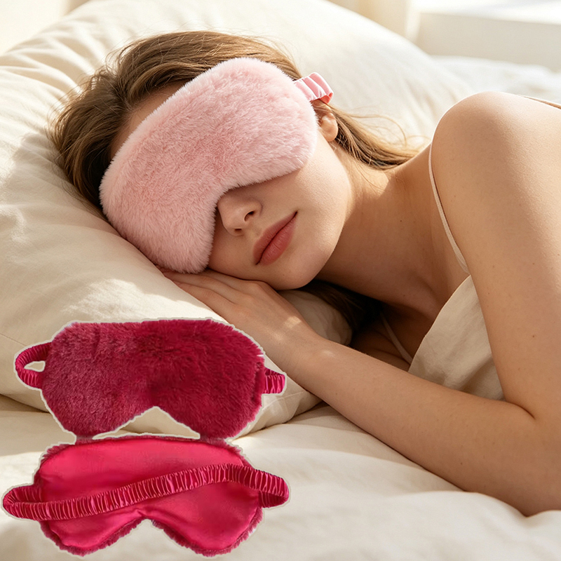 Health & Wellness Unlimited - Schlafmaske Schlafband Weiche Plüsch-Augenmaske Niedliche Wolken-Augenabdeckung