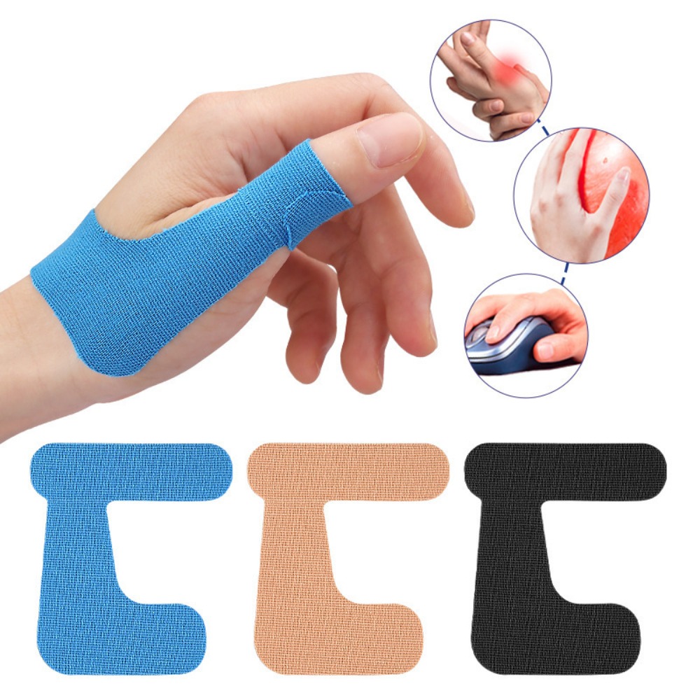 Sports Taping Precut - 5 Stück Vorgeschnittene Daumenstützbandagen Selbstklebende Zehen-Kinesiologie-Pflaster