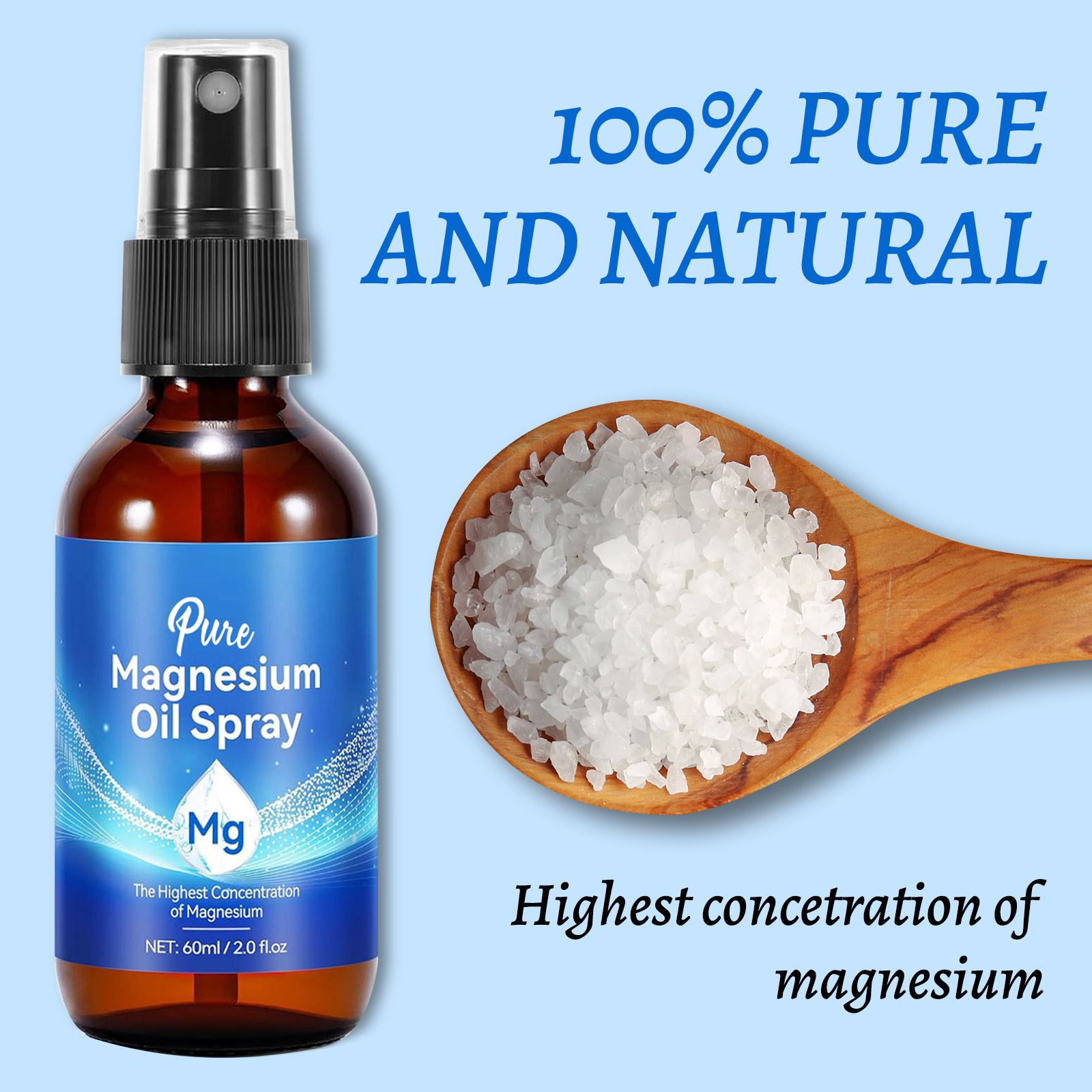 Natürliches Magnesiumöl 60 ml  – Bath Salts Magnesium Bewertung und Preis